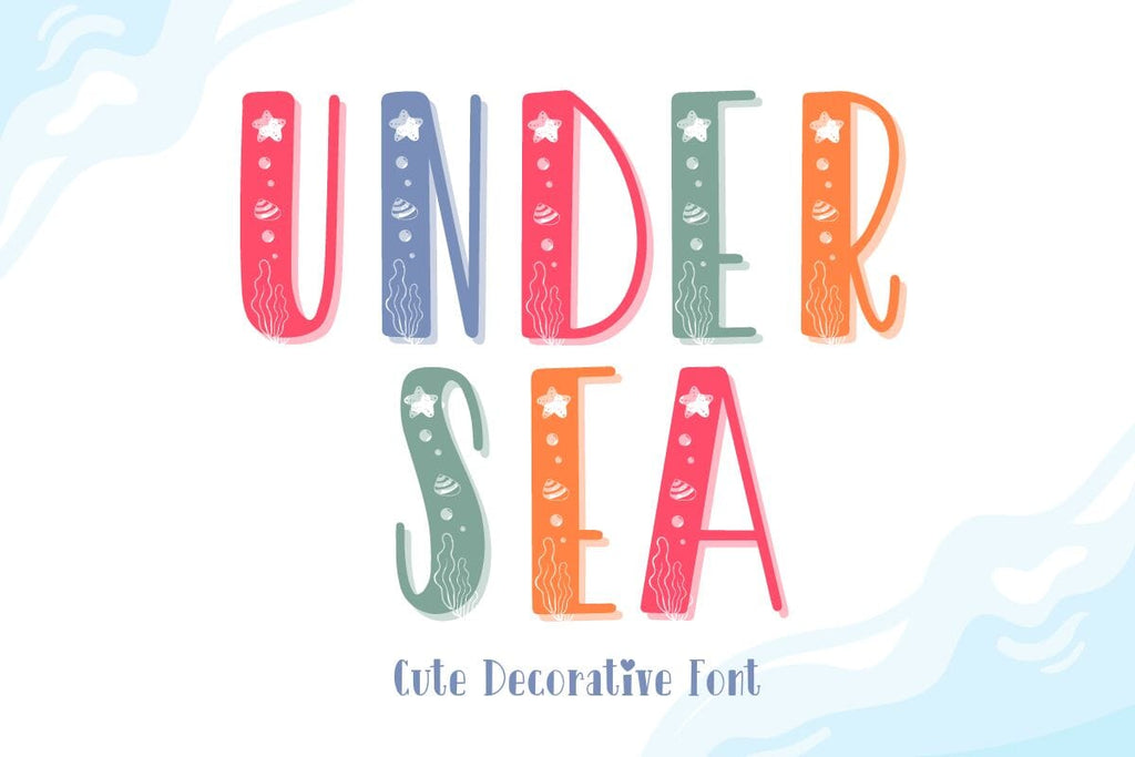 Sea Cursive Under Sea Font - So Fontsy