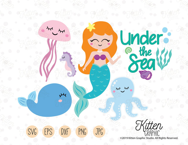 Under the Sea Cliparts SVG KittenGraphic 