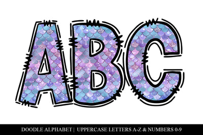 Under The Sea Mermaid Doodle Alpha Sublimation BijouBay 