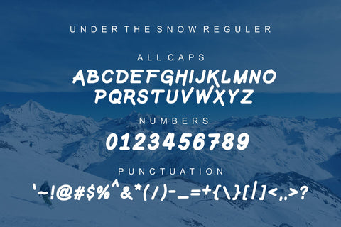 Under The Snow - Winter Display Font Font Mozzatype 