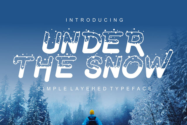 Under The Snow - Winter Display Font Font Mozzatype 