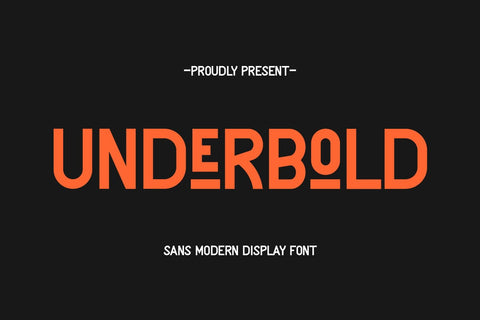 Underbold - Modern Display Font Font Masyafi Studio 