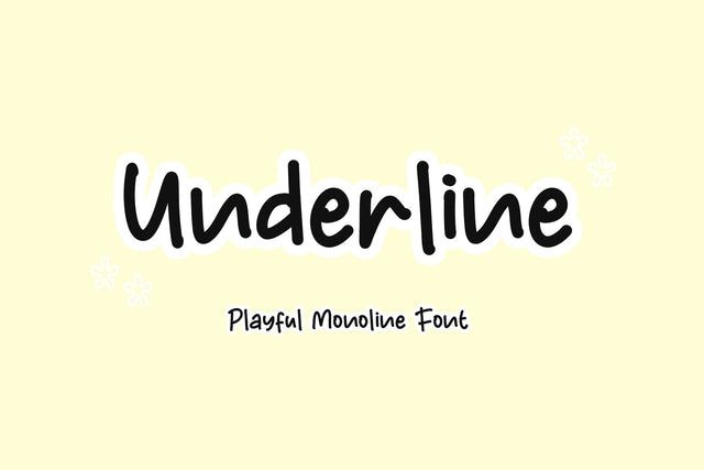 Underline Font Afandi Studio 