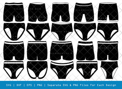 Underwear Men Svg, Underwear Silhouette, Underwear, Boxer Briefs Svg, Under Pant Svg, Man Fasion Svg, Underwear Bundle SVG ETC Craft 