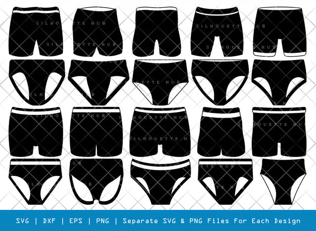 Underwear Men Svg, Underwear Silhouette, Underwear, Boxer Briefs Svg, Under Pant Svg, Man Fasion Svg, Underwear Bundle SVG ETC Craft 