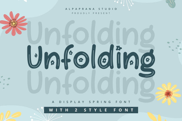 Unfolding - Decorative Display Font Font Alpaprana Studio 