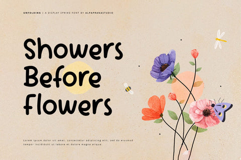 Unfolding - Decorative Display Font Font Alpaprana Studio 