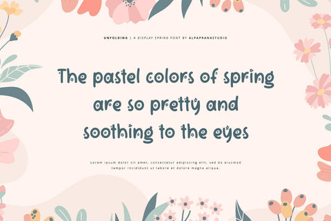 Unfolding - Decorative Display Font Font Alpaprana Studio 