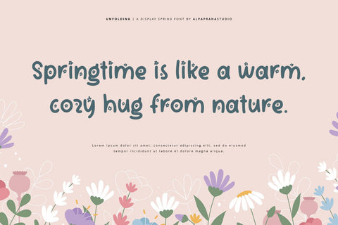 Unfolding - Decorative Display Font Font Alpaprana Studio 