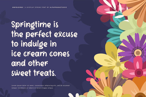 Unfolding - Decorative Display Font Font Alpaprana Studio 