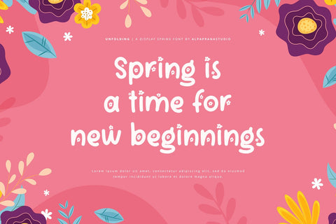 Unfolding - Decorative Display Font Font Alpaprana Studio 