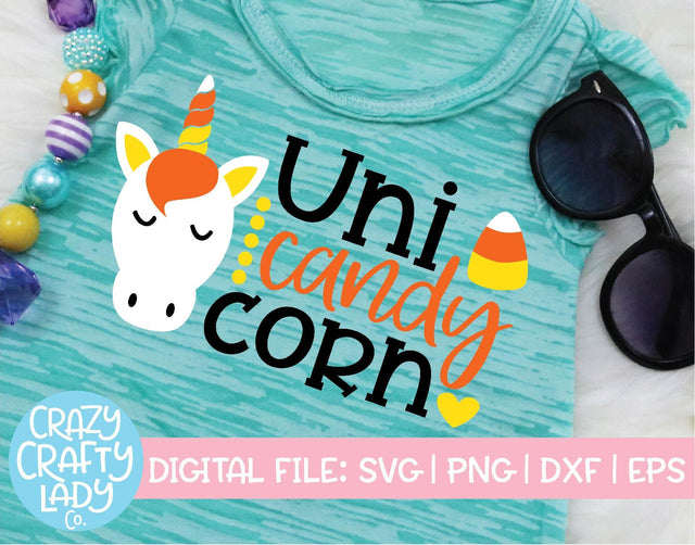 Uni Candy Corn | Halloween SVG Cut File SVG Crazy Crafty Lady Co. 