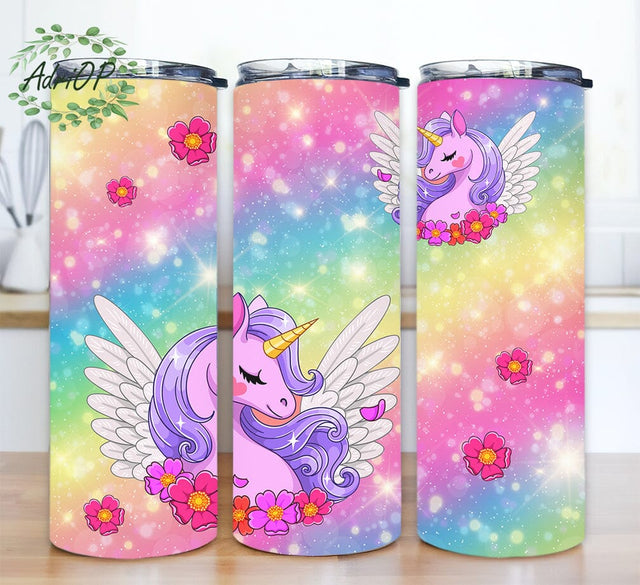 Unicorn 20oz Sublimation Tumbler Designs, Unicorn Tumbler Png, Rainbow Unicorn Tumbler, Rainbow Unicorn, Cute Unicorn Tumbler Sublimation AdriOP 