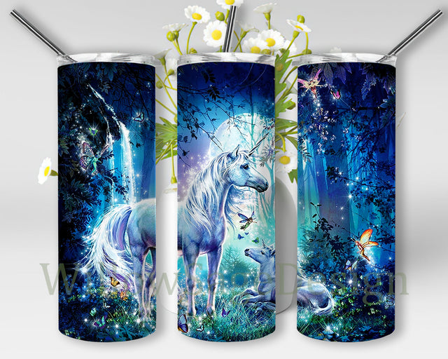 Unicorn 20oz Tumbler Design, Magical Forest Tumbler Wrap, Legendary Creature Tumbler Png, Unicorn Sublimation Design, Unicorn Lovers Gift, Digital Download Sublimation WillowSageDesign 