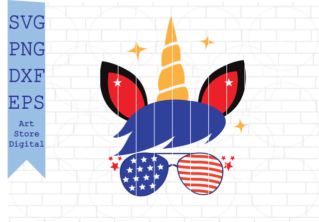 Unicorn 4th Of July (2) Svg, Unicorn Svg SVG Artstoredigital 