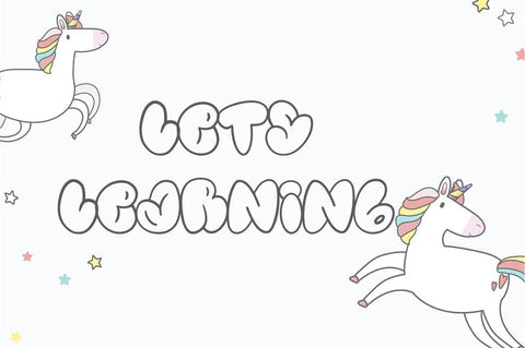 Unicorn a Cute Line Graffiti Font Font Masyafi Studio 