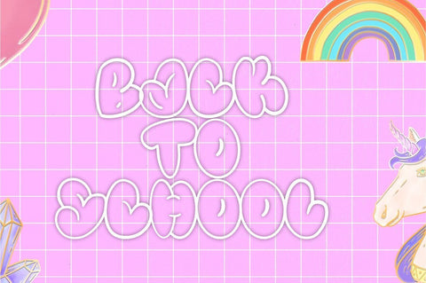 Unicorn a Cute Line Graffiti Font Font Masyafi Studio 