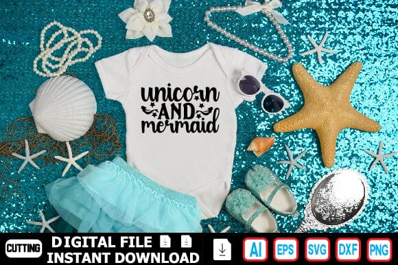 Unicorn and Mermaid SVG Craftlabsvg24 