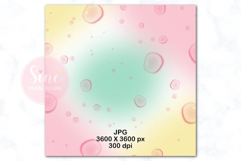 Unicorn and Pink Water Droplets Backgrounds Digital Papers Set Digital Pattern SineDigitalDesign 