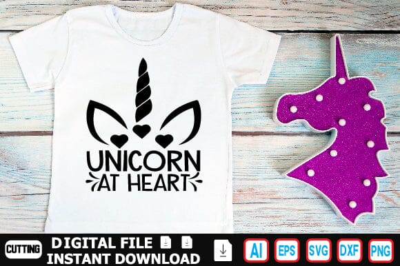 Unicorn at Heart SVG Craftlabsvg24 