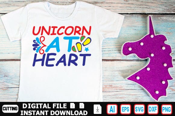 Unicorn at Heart SVG Craftlabsvg24 