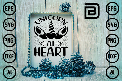 Unicorn At Heart SVG Craftlabsvg24 