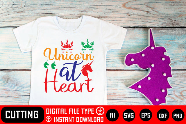 Unicorn At Heart SVG CraftlabSvg29 