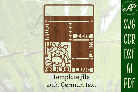 Unicorn Baby stats, Birth plaque, announcement sign SVG cut file SVG APInspireddesigns 