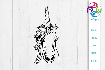Unicorn Bandana Svg, Unicorn Scarf SVG SVG Sintegra 