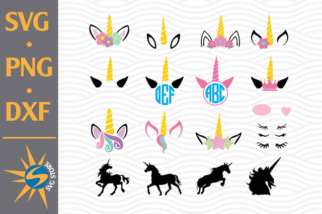 Unicorn Bundle SVG, PNG, DXF Digital Files Include SVG SVGStoreShop 