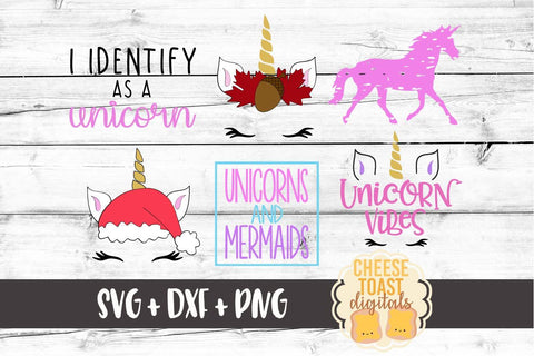 Unicorn Bundle - Unicorn SVG PNG DXF Cut Files SVG Cheese Toast Digitals 