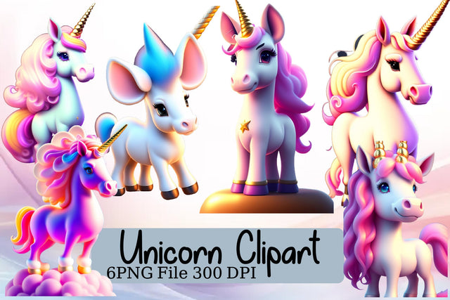 Unicorn Clipart Bundle, SVGs,Quotes and Sayings,Food & Drink,On Sale, Print & Cut SVG Newmockups 