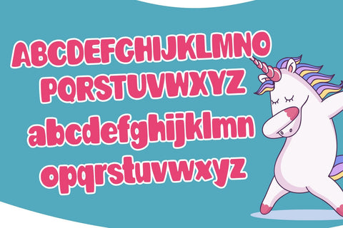Unicorn Couple Font Stefani Letter 
