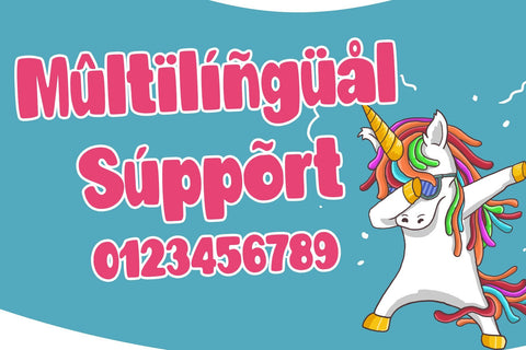 Unicorn Couple Font Stefani Letter 