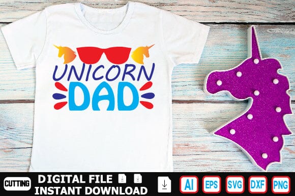 Unicorn Dad SVG Craftlabsvg24 