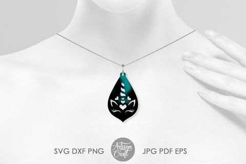 Unicorn earrings, SVG, laser cut files SVG Artisan Craft SVG 