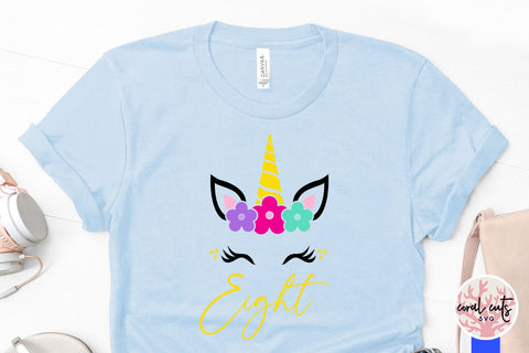 Unicorn eight - Birthday SVG EPS DXF PNG Cutting File SVG CoralCutsSVG 