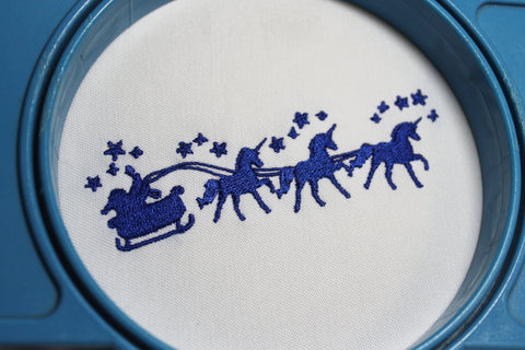 Unicorn Embroidery Design, Christmas sleigh for girls file Embroidery/Applique DESIGNS Maggie Do Design 