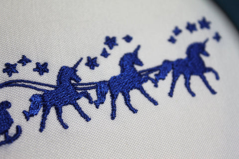 Unicorn Embroidery Design, Christmas sleigh for girls file Embroidery/Applique DESIGNS Maggie Do Design 