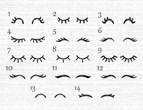 Unicorn eyelashes cut files SVG MagicArtLab 