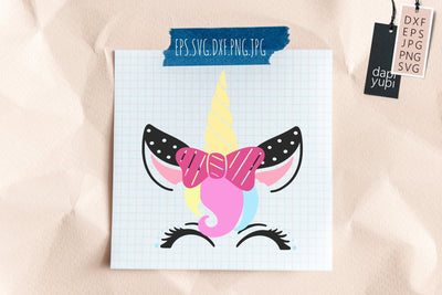 Unicorn Face Magical Unicorn Clipart SVG SVG dapiyupi store 