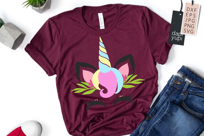 Unicorn Face Magical Unicorn Clipart SVG SVG dapiyupi store 