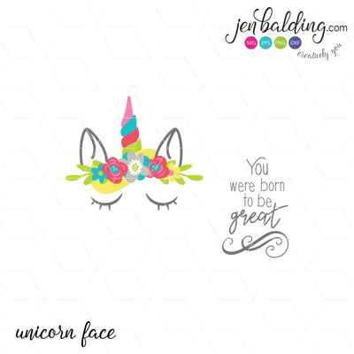 Unicorn Face So Fontsy Design Shop 