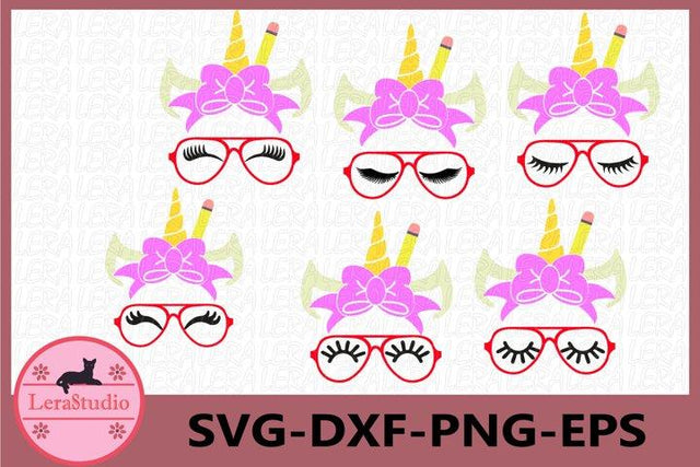 Unicorn face Svg SVG Lerastudio 