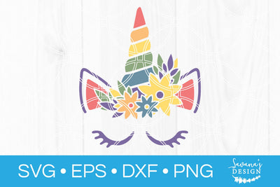 Unicorn Face SVG SVG SavanasDesign 