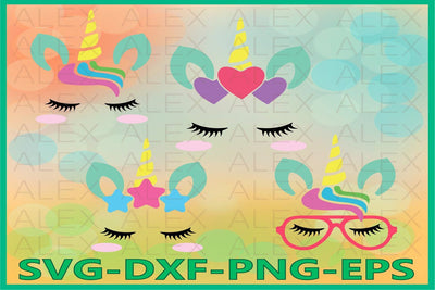 Unicorn Face SVG, Unicorn head SVG AlexSVGStudio 