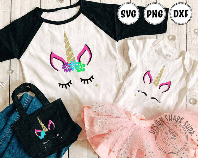 Unicorn Faces SVG Design Shark 