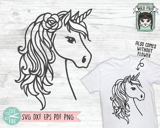 Unicorn Flowers SVG Cut File SVG Wild Pilot 