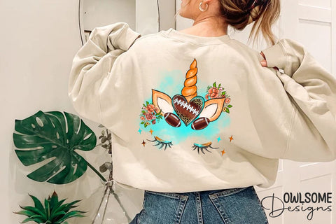 Unicorn Football PNG Sublimation Sublimation Owlsome.Designs 