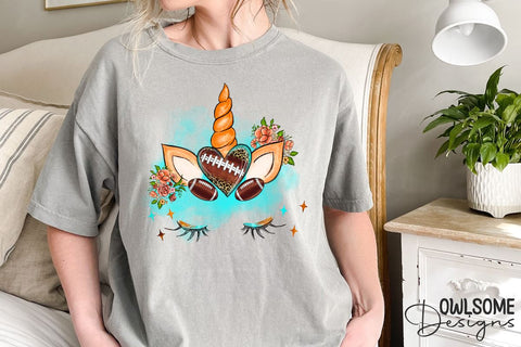 Unicorn Football PNG Sublimation Sublimation Owlsome.Designs 